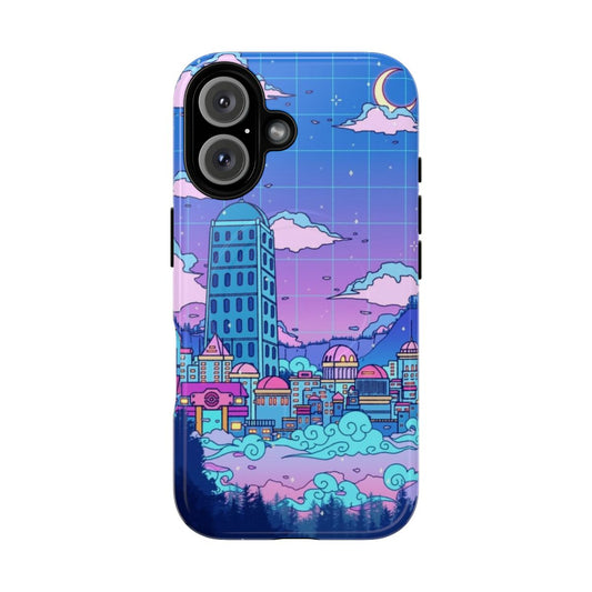 Lavender Town-inspired magnetic tough phone case with a retro, surreal design