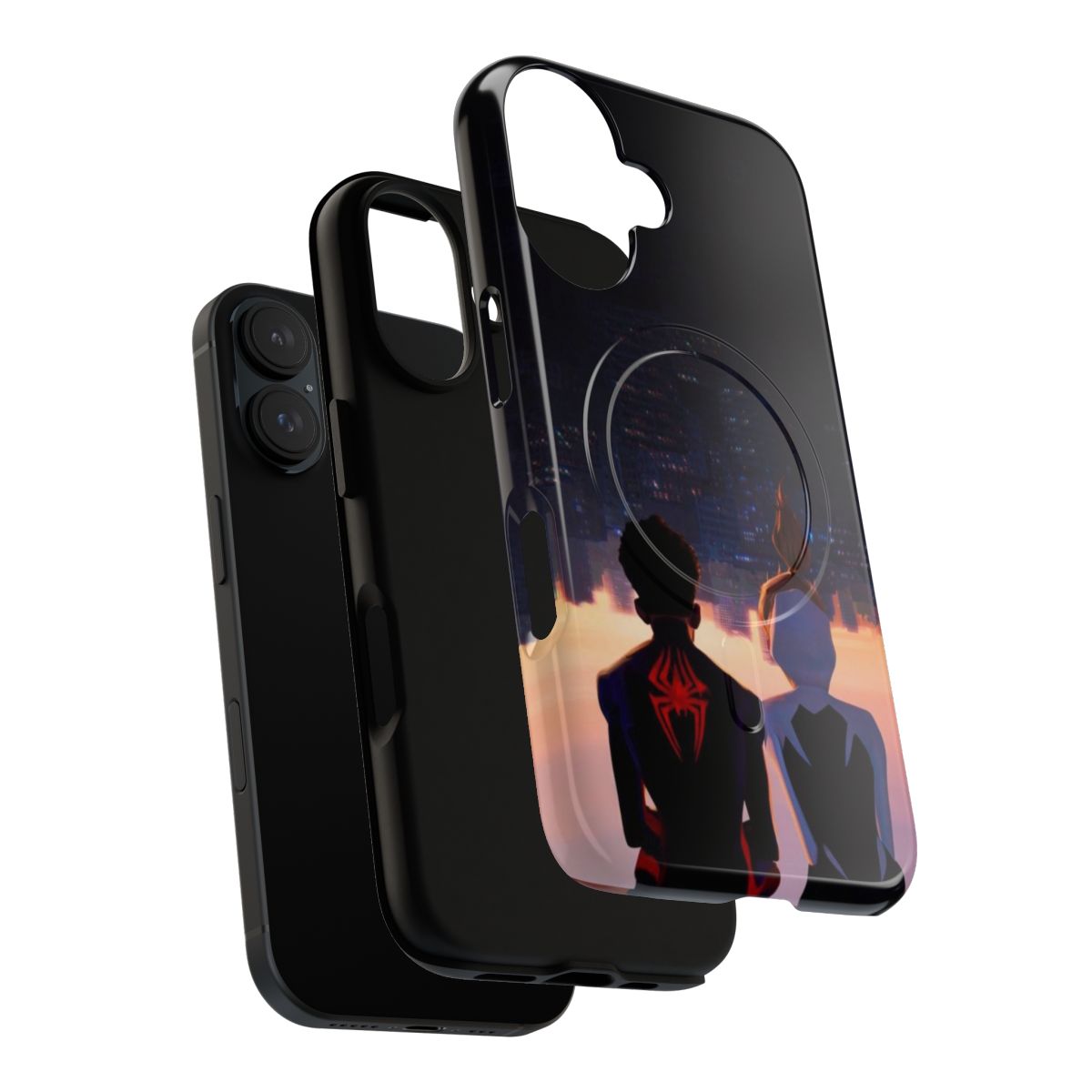 Magnetic tough phone case featuring Miles Morales and Gwen Stacy from the Spider-Verse - Layers