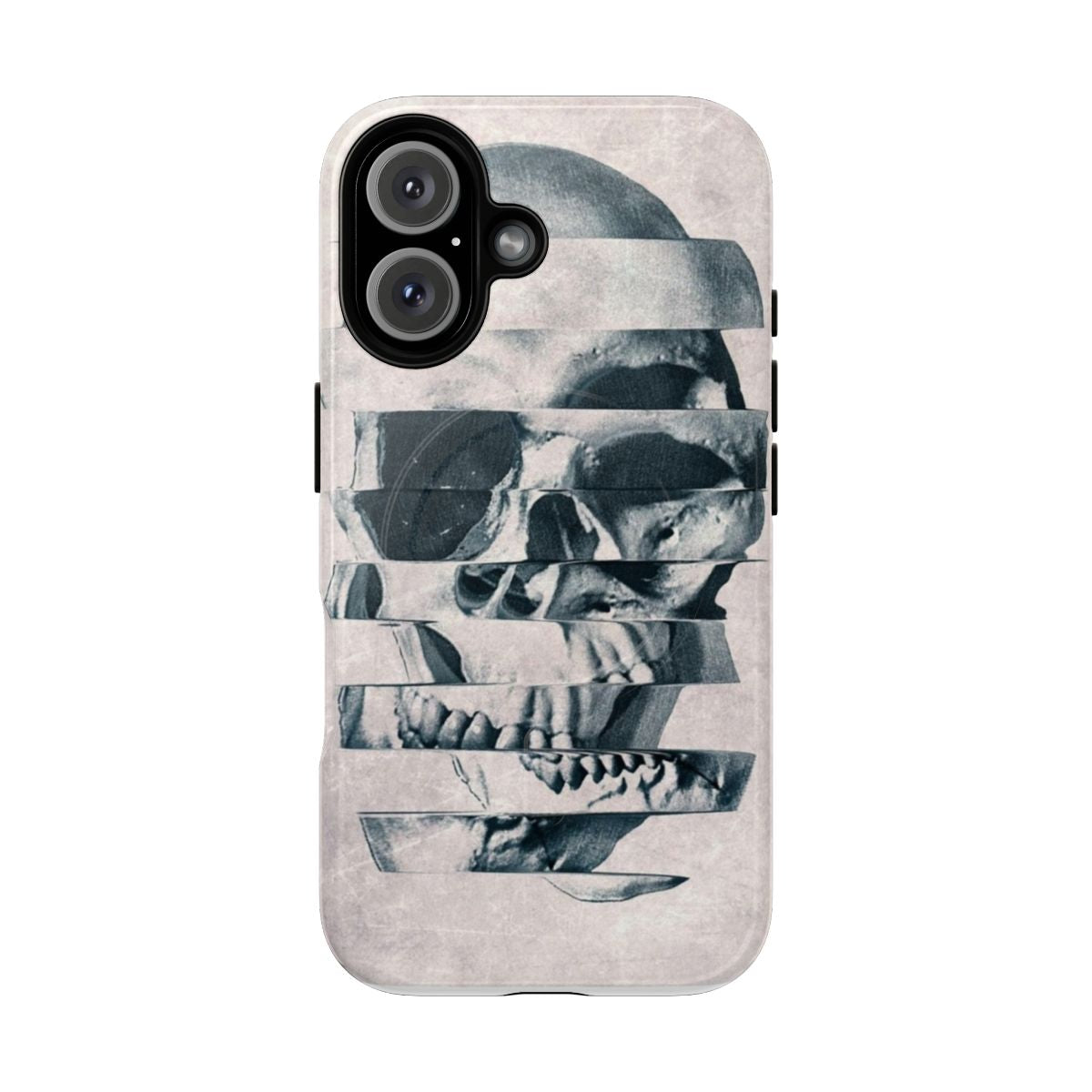 Colorful geometric skull art phone case design