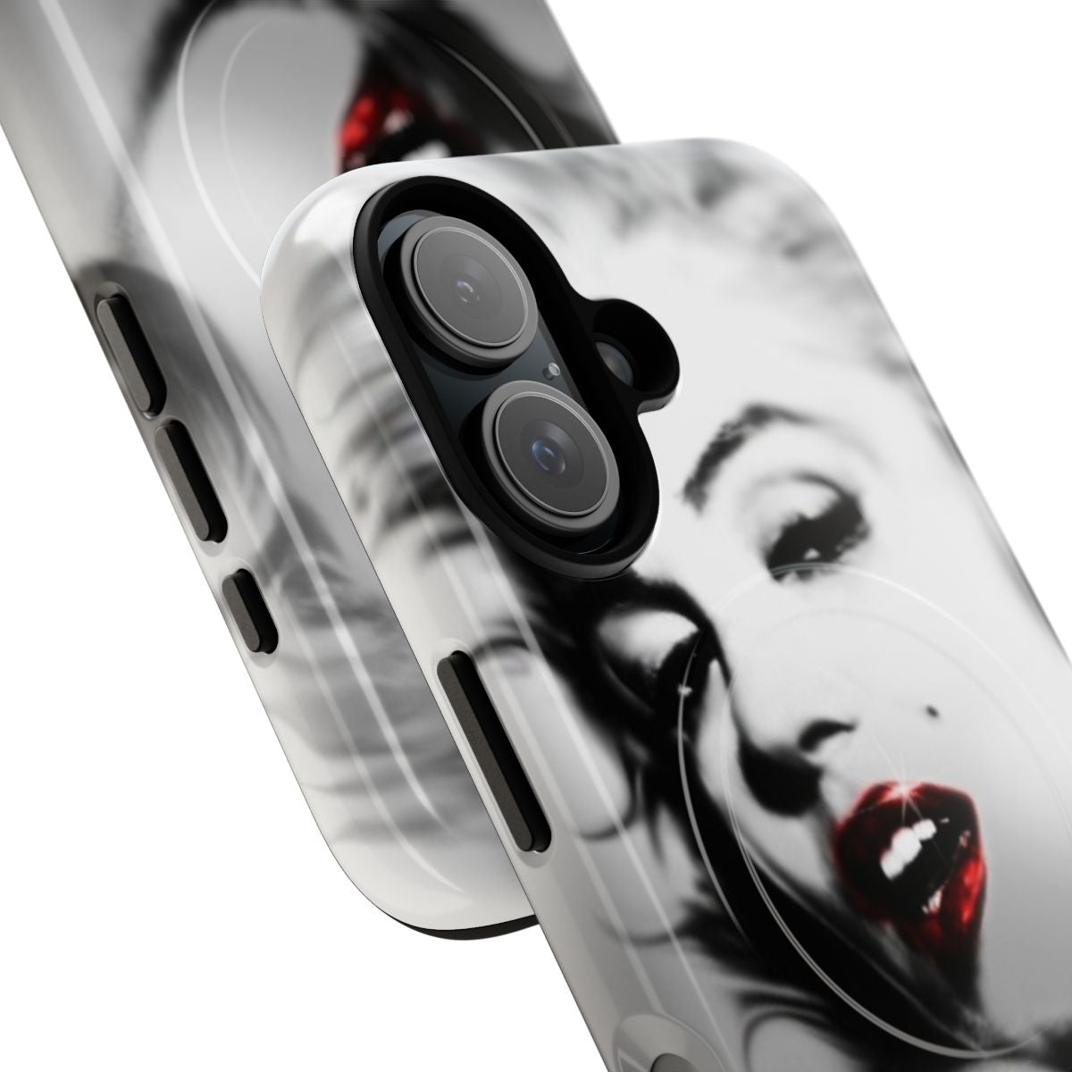 Vintage-style phone case featuring the iconic image of Marilyn Monroe - Detail