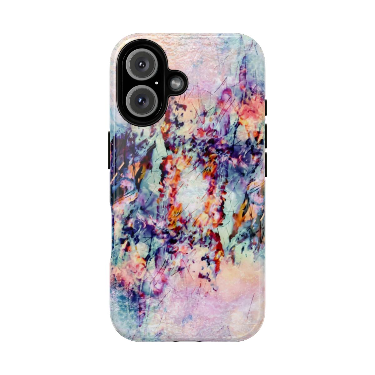 Colorful and textured abstract phone case design for mindful self-expression