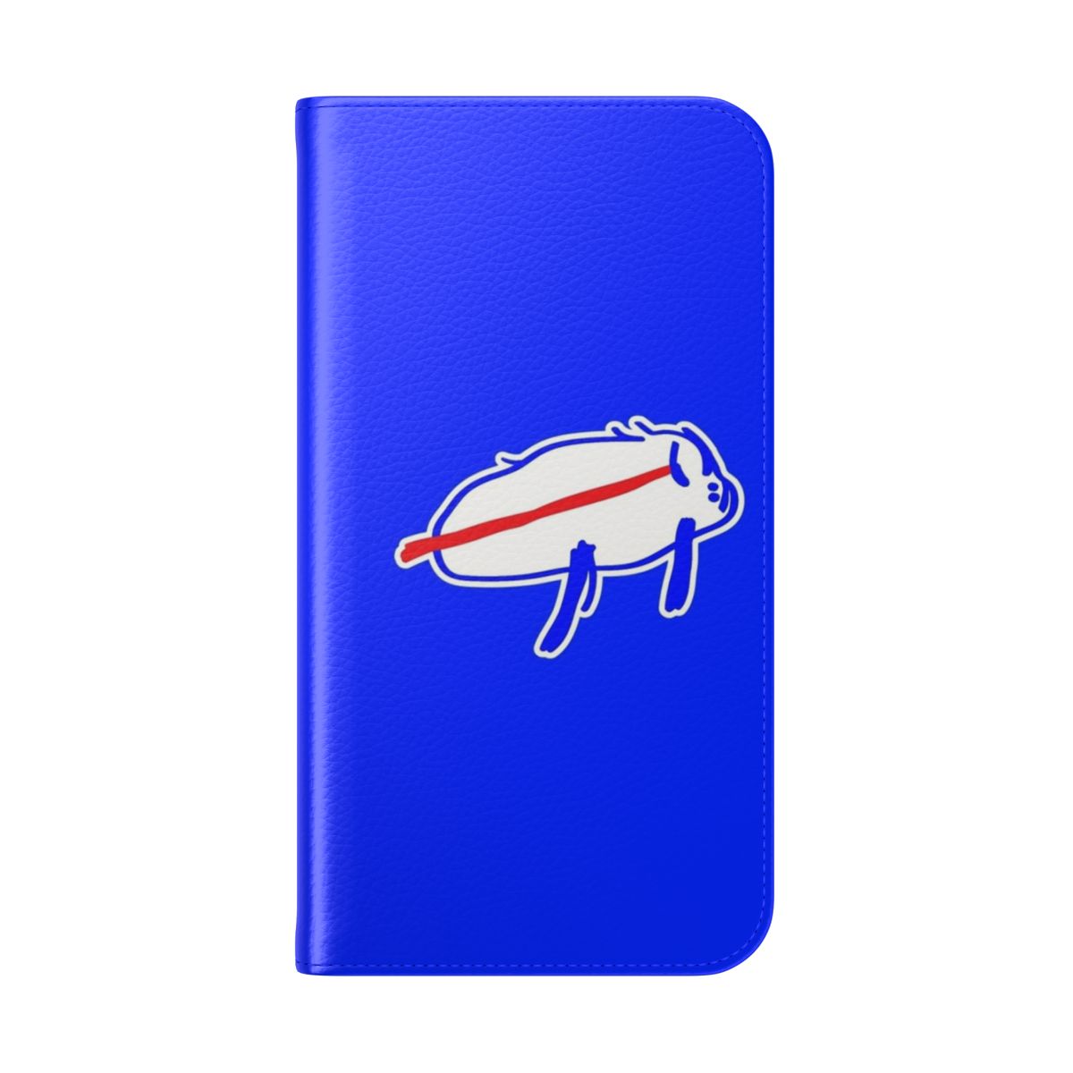 Buffalo Bills-inspired flip cover phone case with Josh Allen design - Folded Back