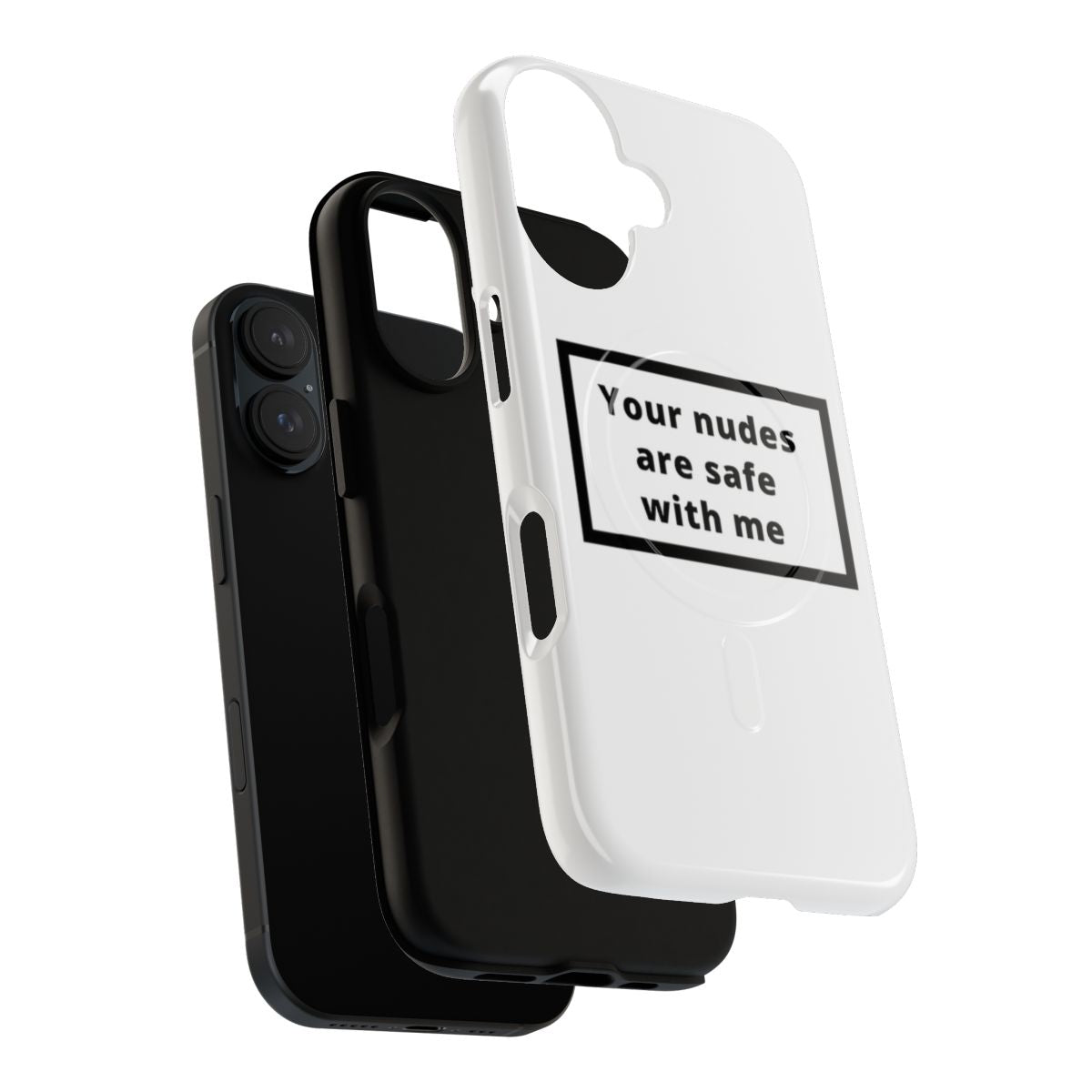 Magnetic Tough Phone Cases with Parody Security Warning Message - Layers