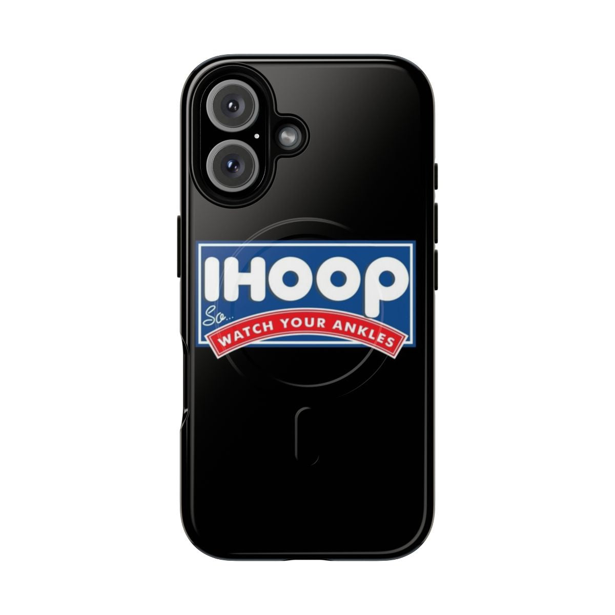 Magnetic basketball tough phone case with team colors and graphics