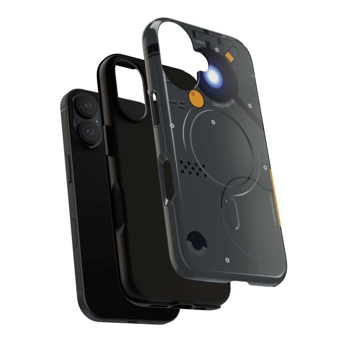 Tactical military-inspired magnetic phone case inspired by the Idroid from the Metal Gear Solid video game series - Layers