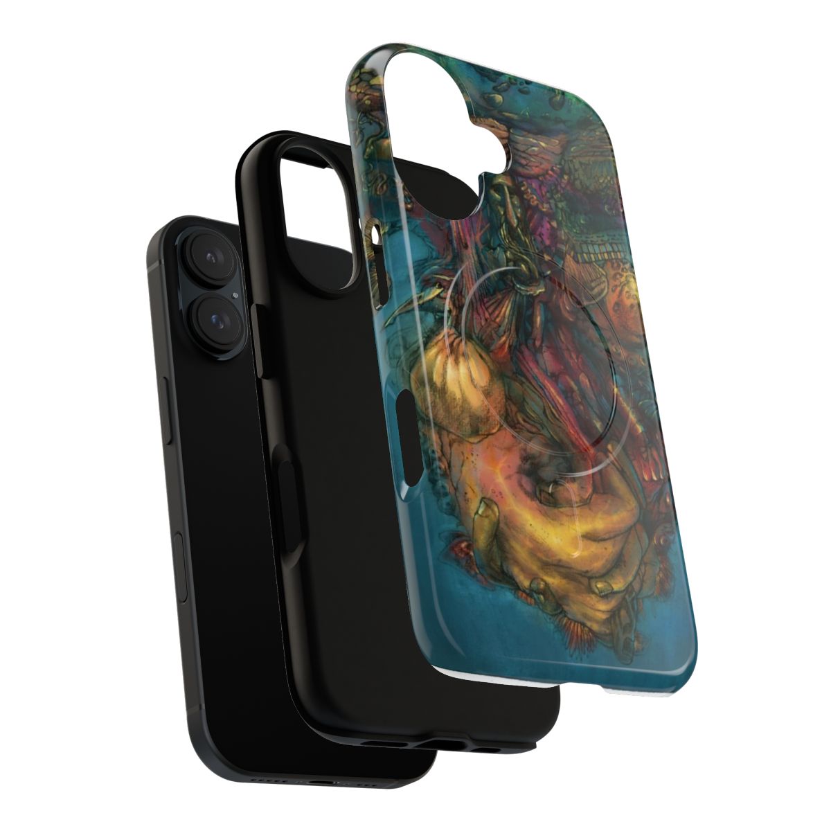 Magnetic tough phone cases with vibrant psychedelic and abstract designs - Layers