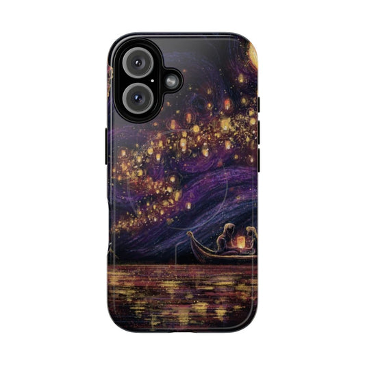 Tangled-themed magnetic tough phone case with lanterns design