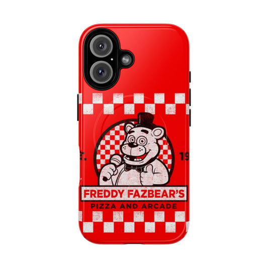 Freddy Fazbear's Pizza-themed phone case with animatronic bear design