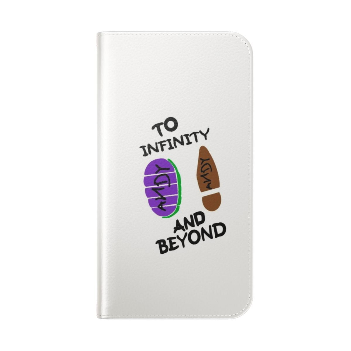 A colorful phone case with Toy Story-themed sticker designs, perfect for protecting your mobile device. - Folded Back