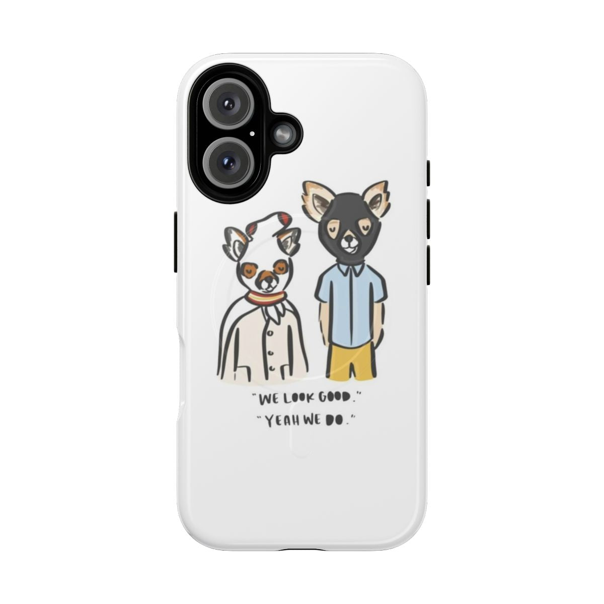 Magnetic protective phone case with Fantastic Mr. Fox characters Ash and Kristofferson