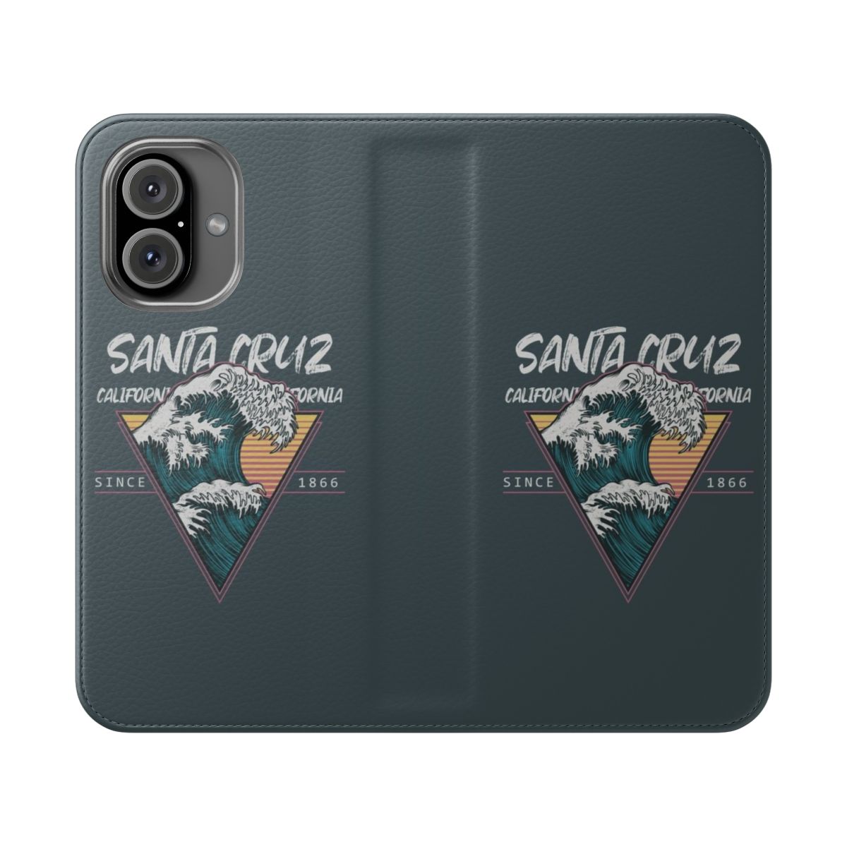 Santa Cruz California Surfing Flip Cover Phone Case