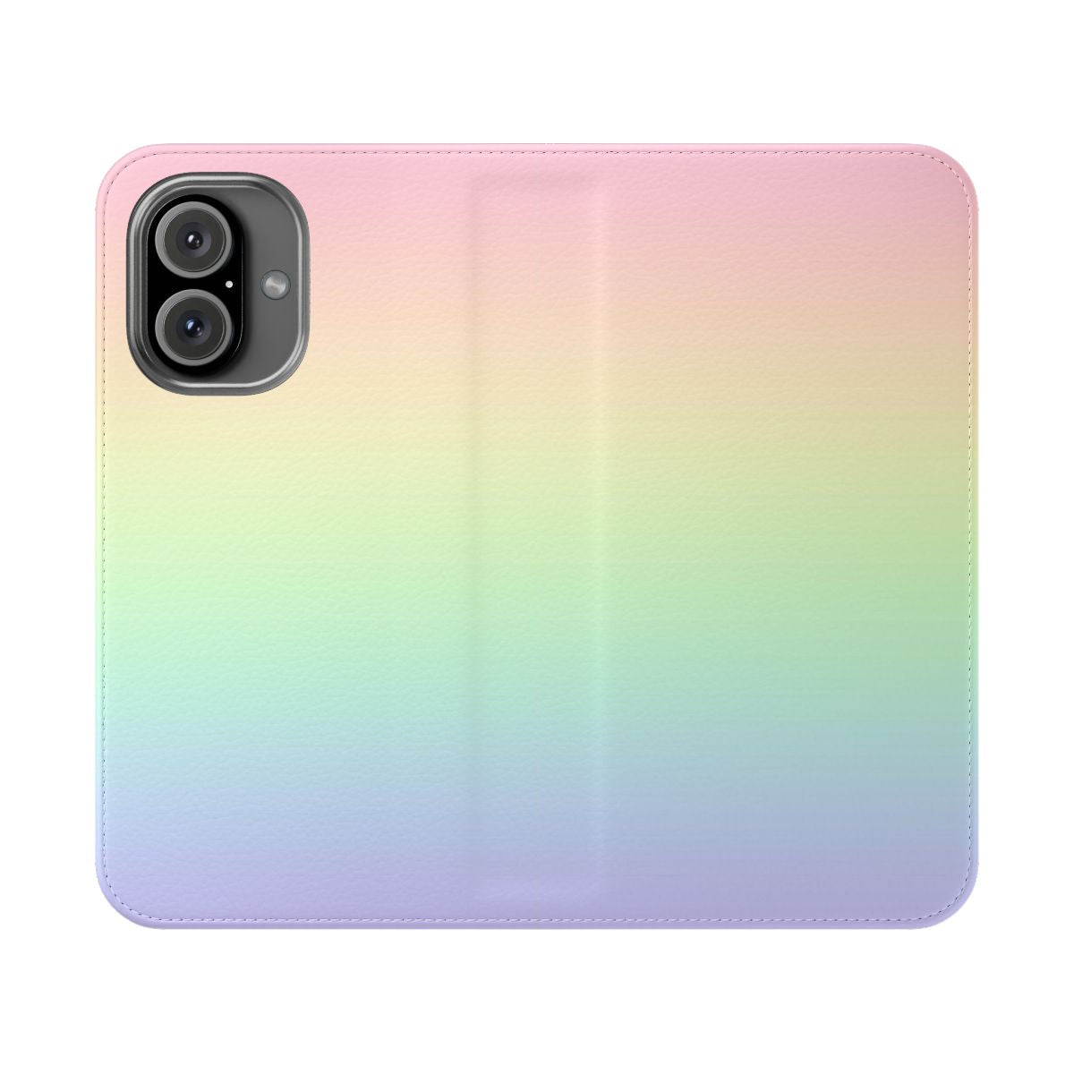 Pastel ombre phone case with a vibrant rainbow design