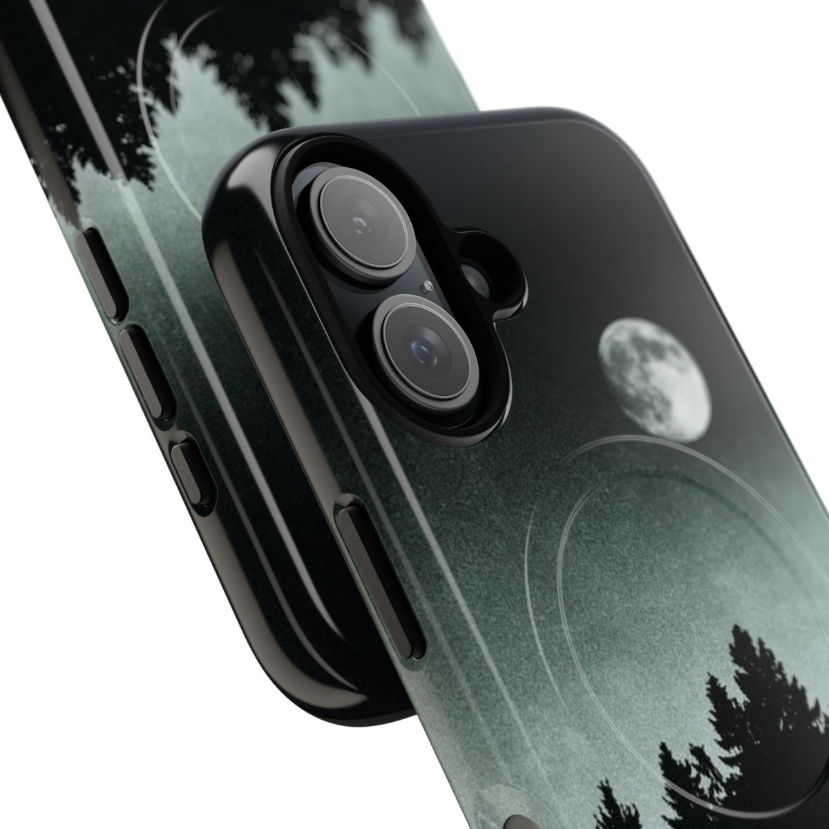 Magnetic Tough Phone Case with Vibrant Moonlight Forest Scenery - Detail