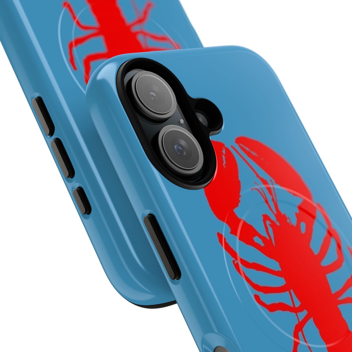 Magnetic tough phone cases featuring a vibrant lobster design, perfect for seafood enthusiasts. - Detail