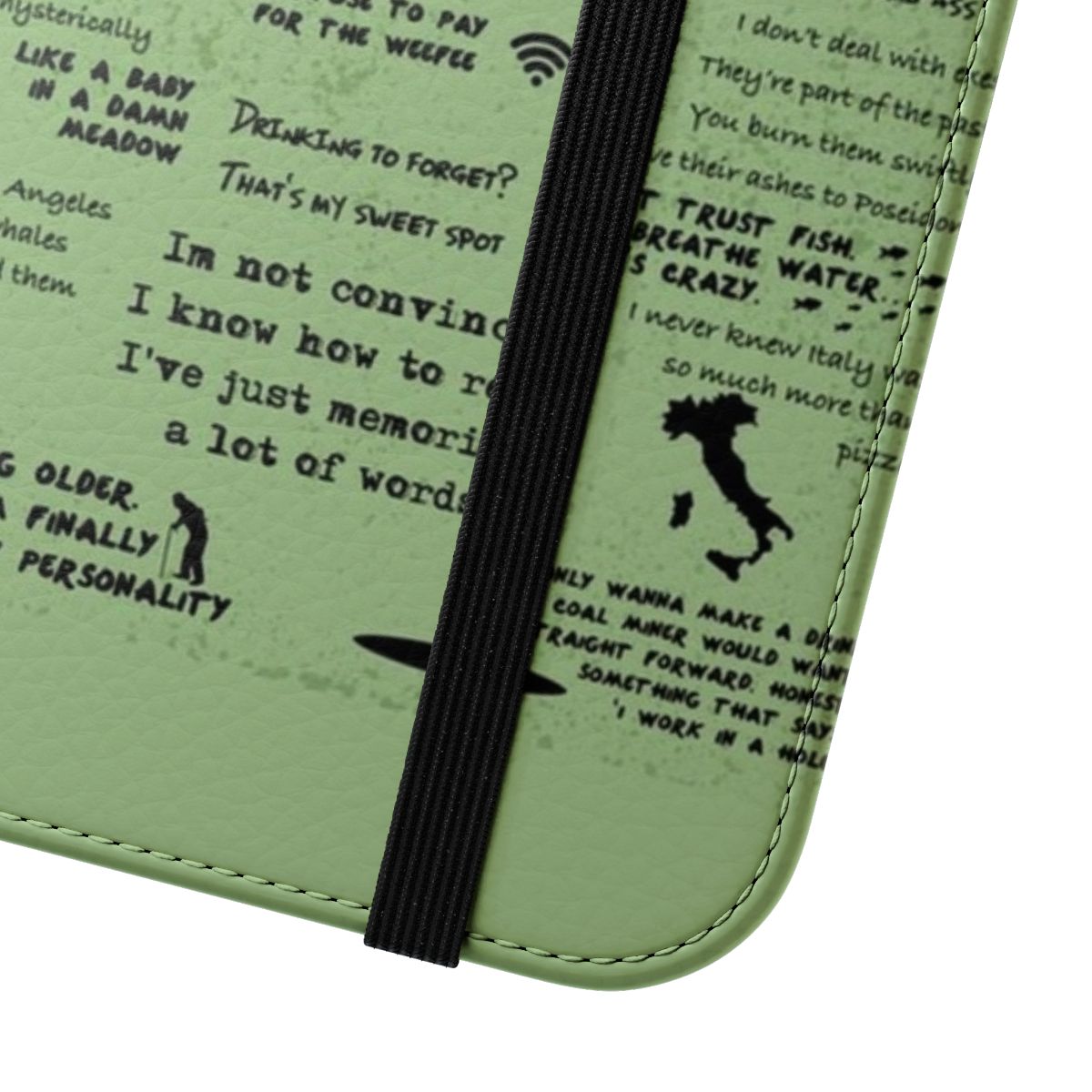 Flip cover phone case with Nick Miller from New Girl design - Close Up