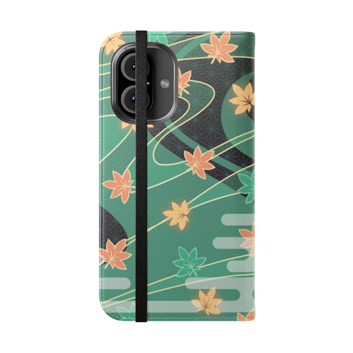 Genshin Impact Kaedehara Kazuha Burst Pattern Phone Case - Folded Front