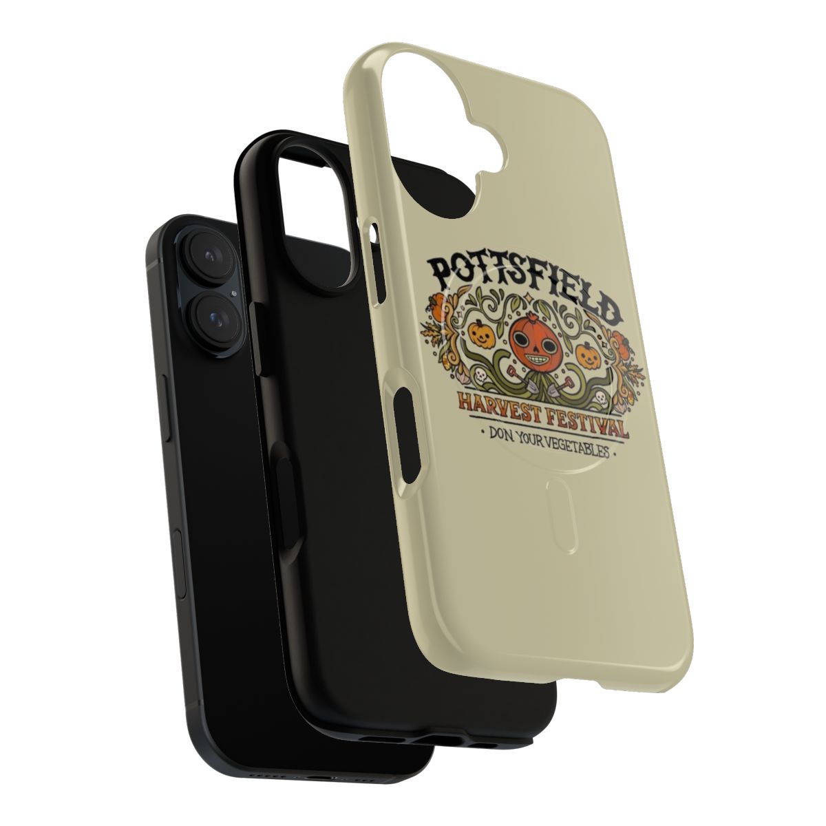 Themed magnetic tough phone case featuring the Pottsfield Harvest Festival from the cartoon series Over the Garden Wall. - Layers