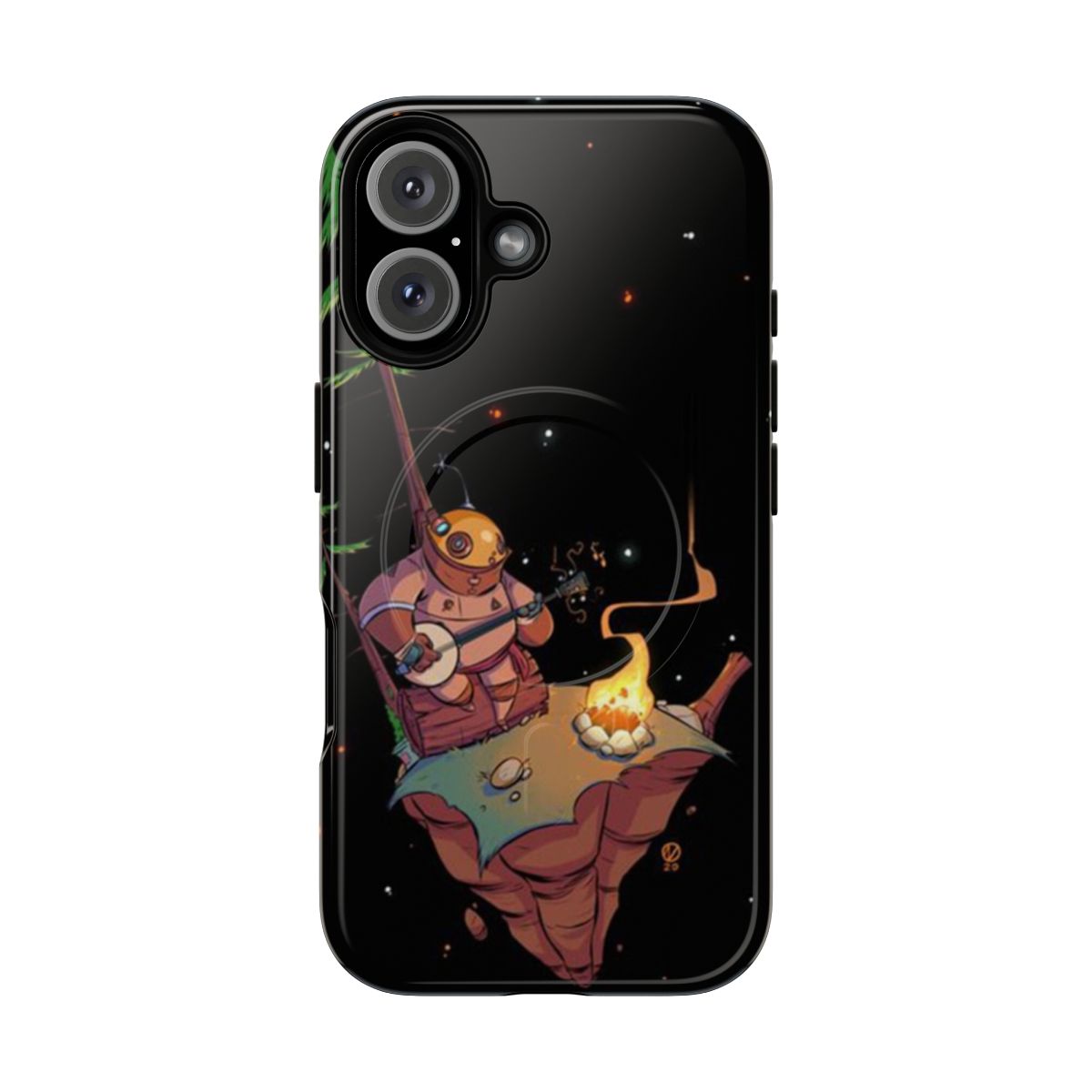 Durable outer wilds-themed phone case with magnetic closure