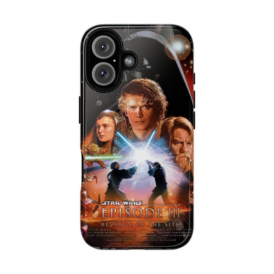 Magnetic protective phone case with a vintage, sci-fi inspired design