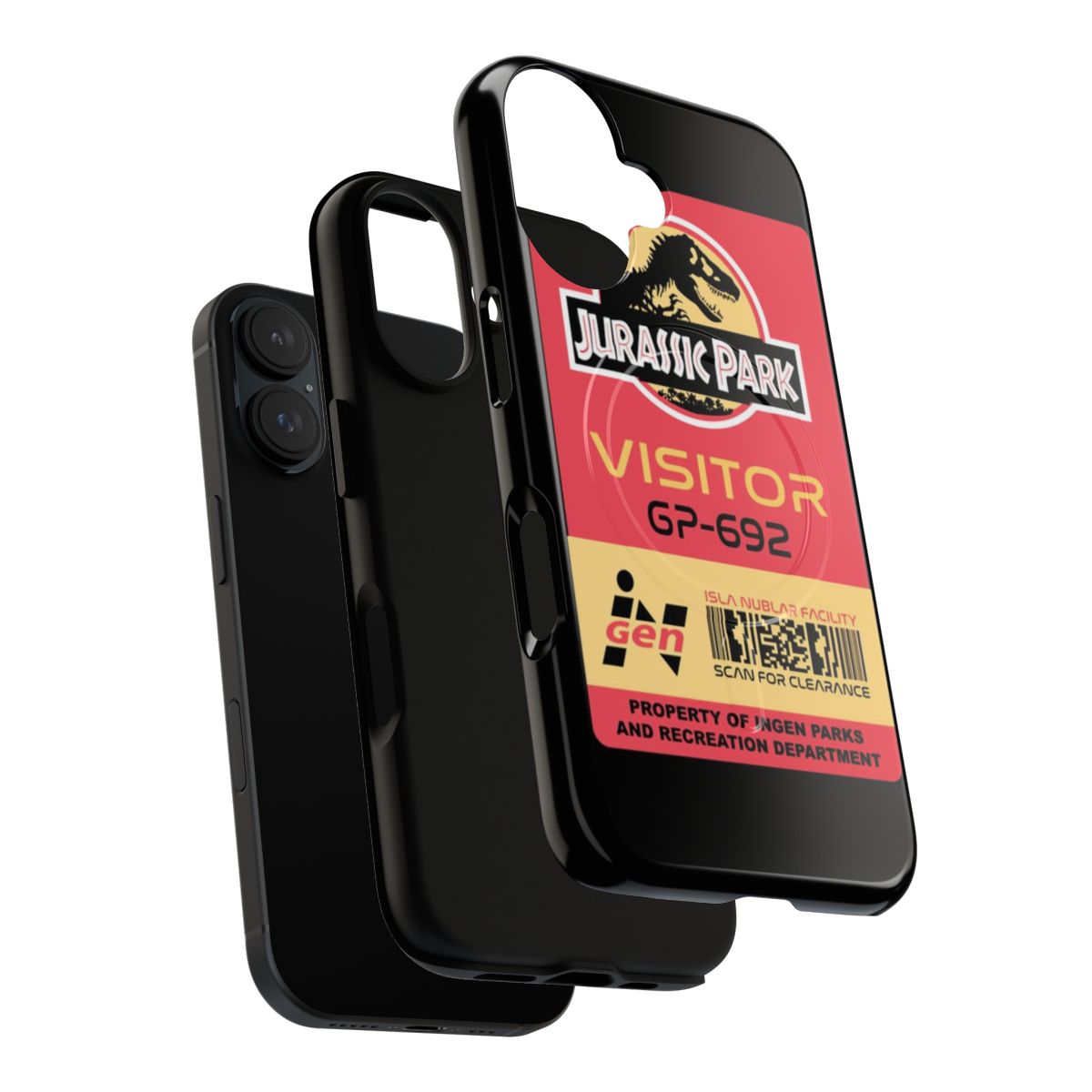 Vintage-style phone case with Jurassic World-inspired dinosaur design - Layers