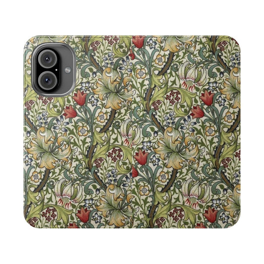 Vintage-inspired floral phone case with William Morris honeysuckle design