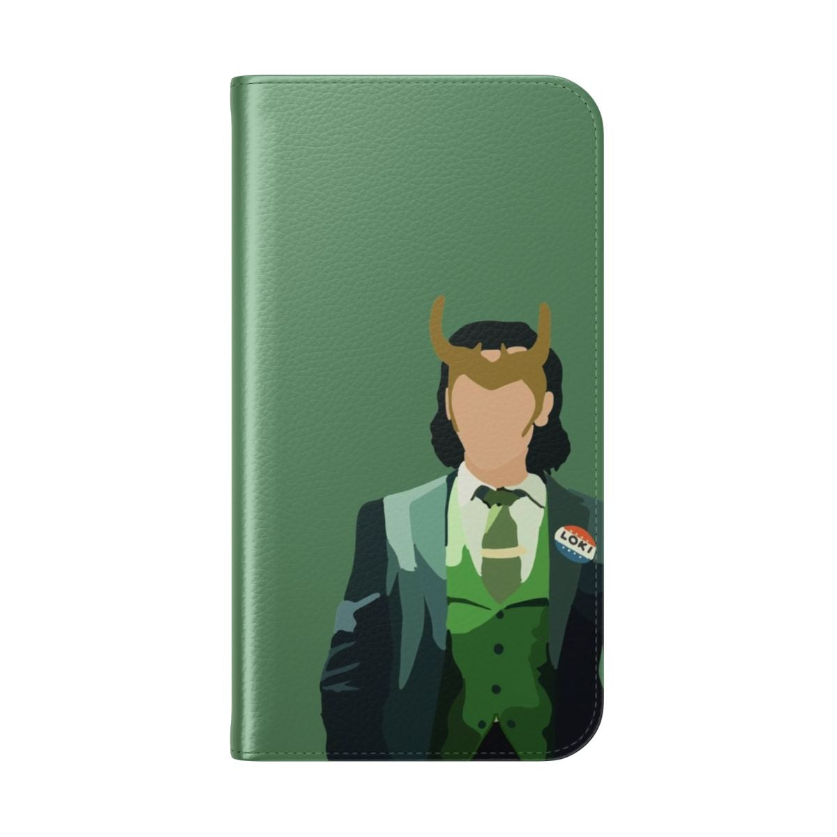 Loki-inspired phone case featuring the God of Mischief - Folded Back