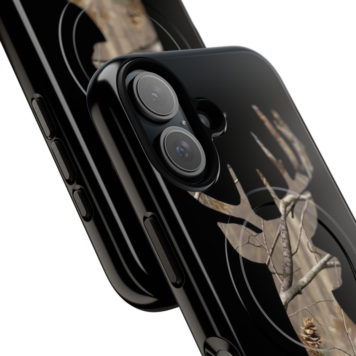 Tough Camo Deer Phone Case with Magnetic Closure - Detail