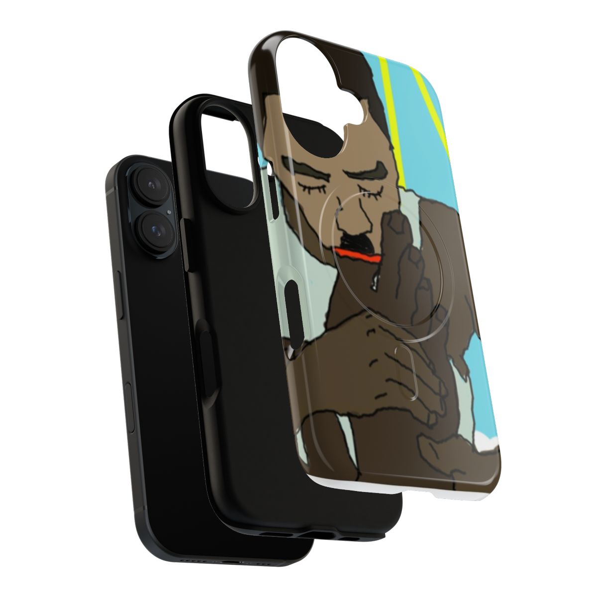 Magnetic phone case with a funny homies meme design - Layers