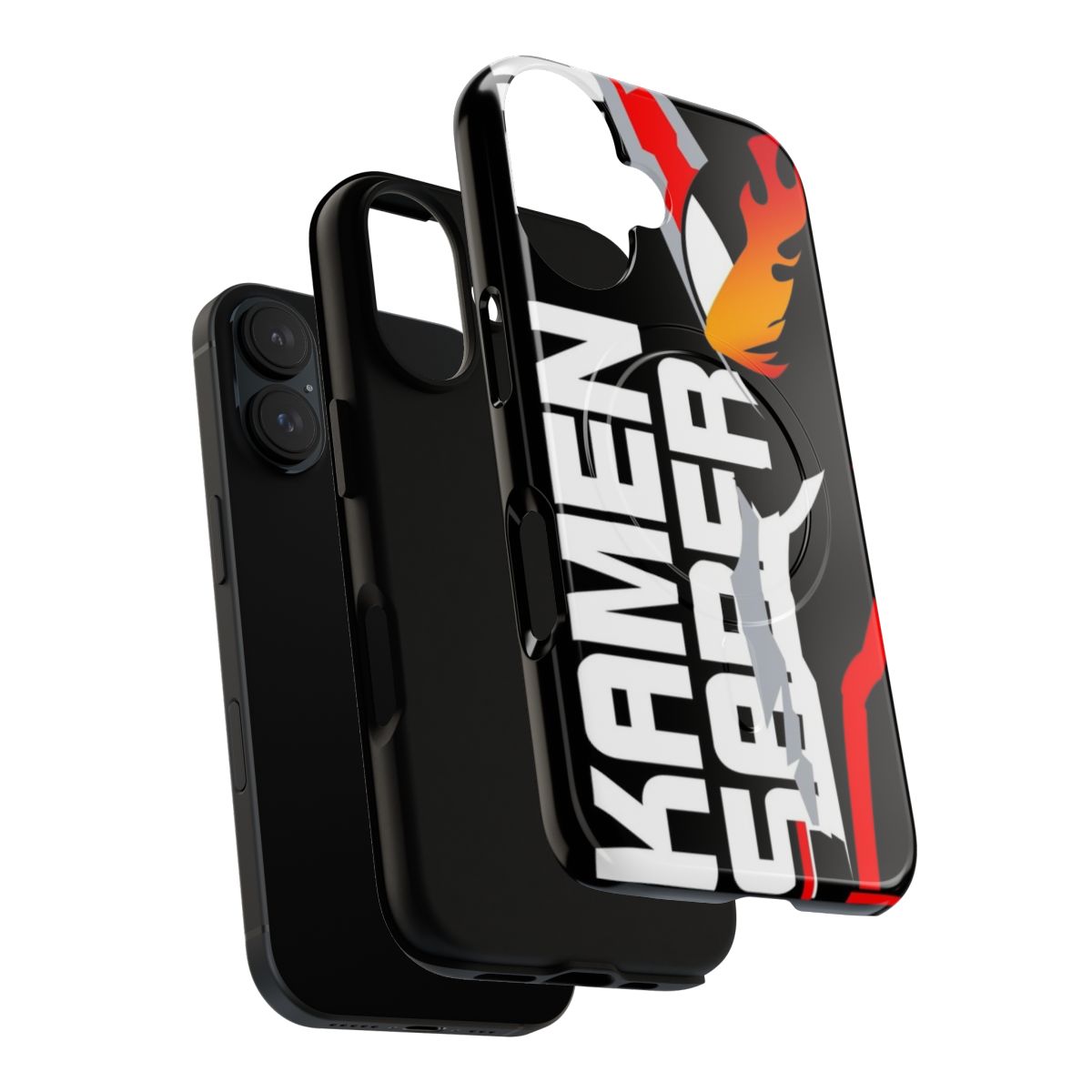 Magnetic tough phone case featuring the Kamen Rider Saber logo and design - Layers