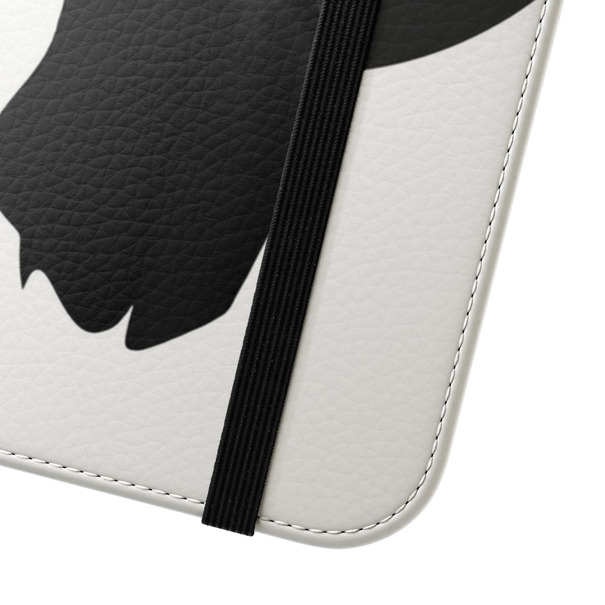 A sleek and elegant black and white phone case featuring a beautiful swan design for fantasy enthusiasts. - Close Up