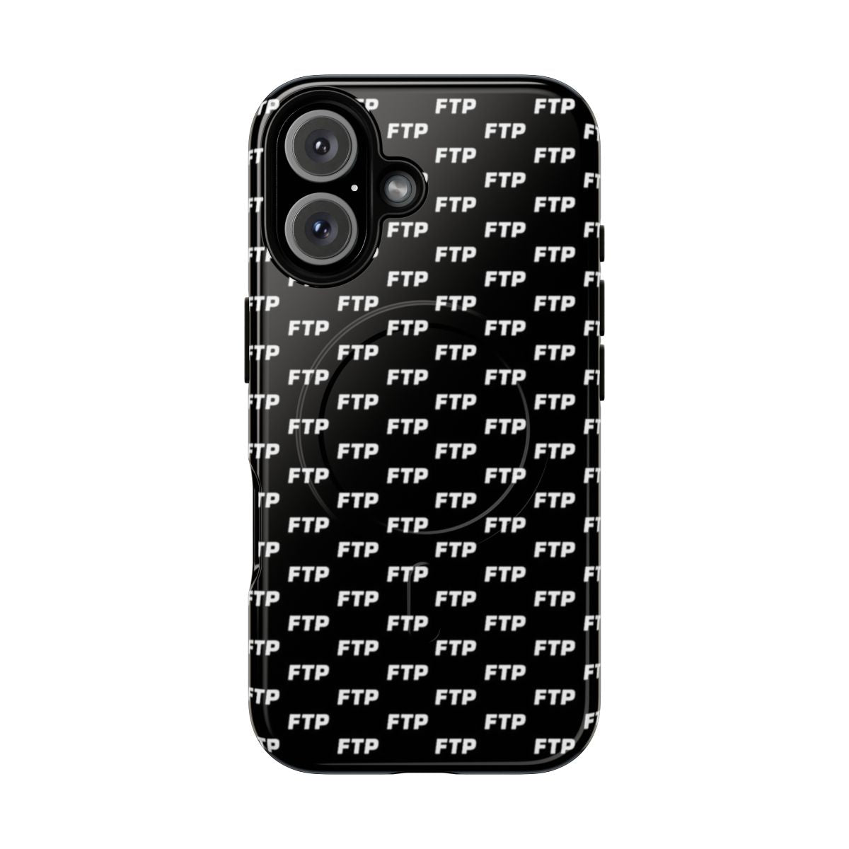 Sleek and tough phone case with an all-over FTP design for alternative and metal music fans