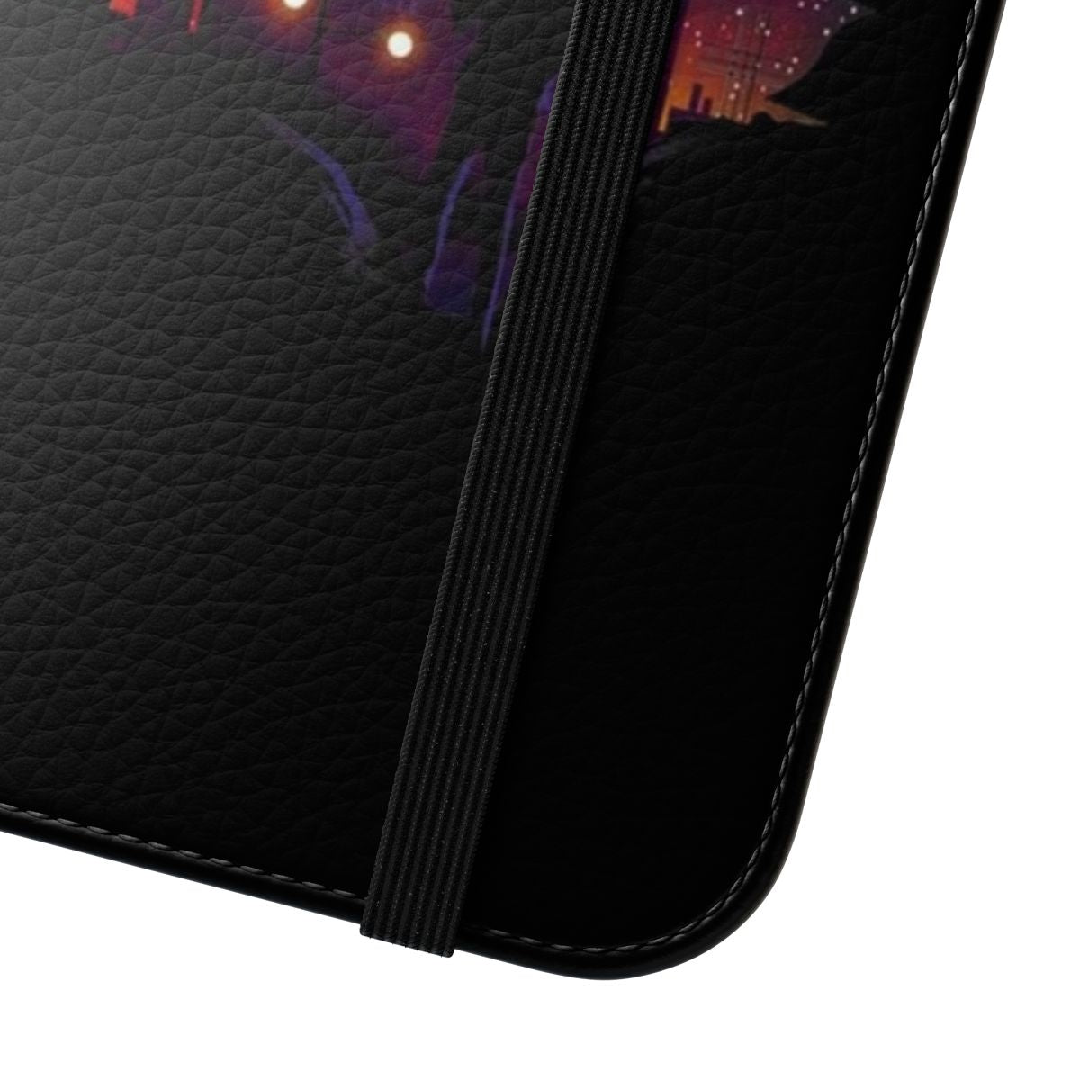 Cosmic-themed flip cover phone case with anime and manga-inspired design - Close Up