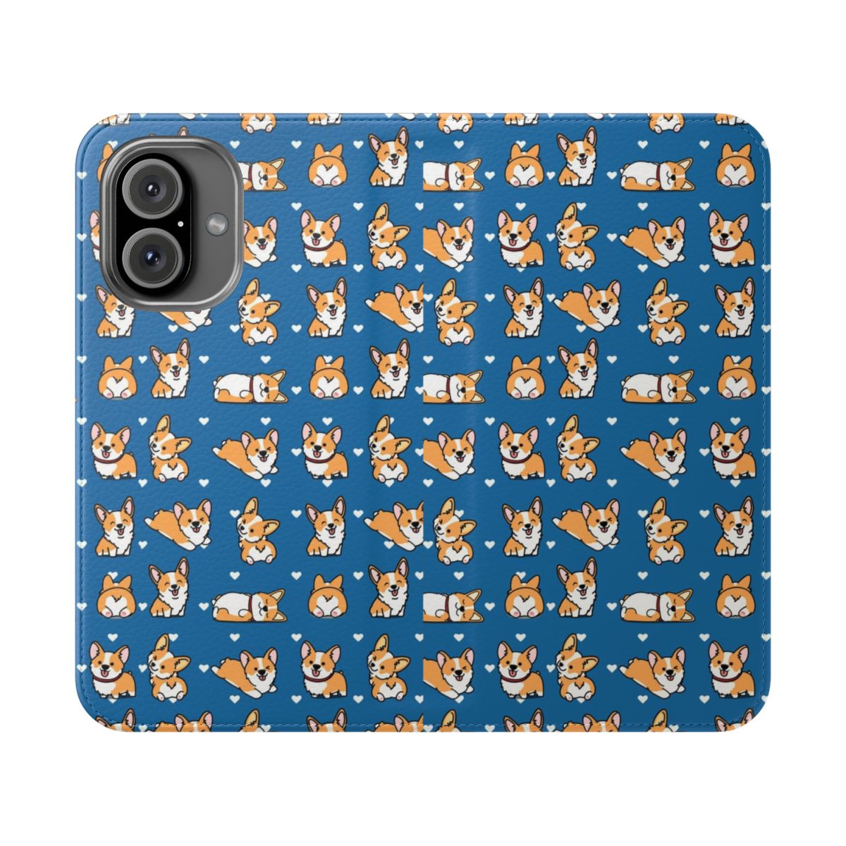 Kawaii Corgi Flip Cover Phone Case