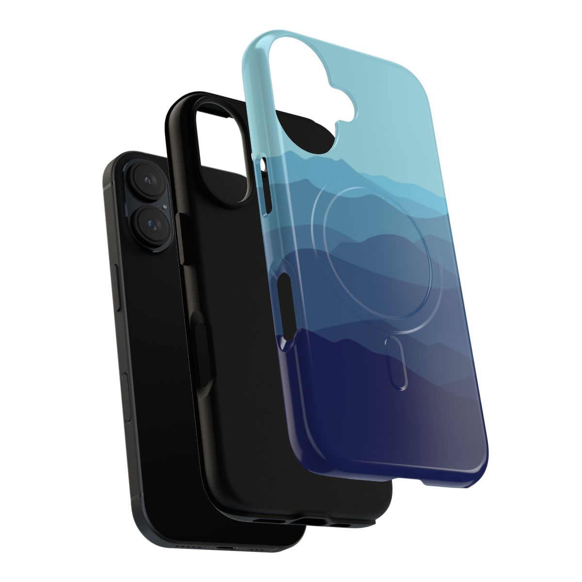 Blue Ridge Mountains phone case with magnetic closure - Layers