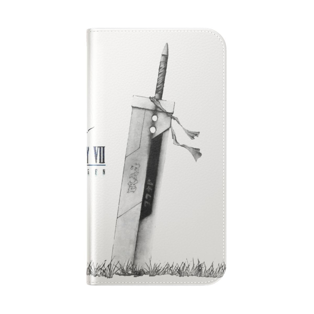 Flip cover phone case featuring a Final Fantasy-inspired design - Folded Back