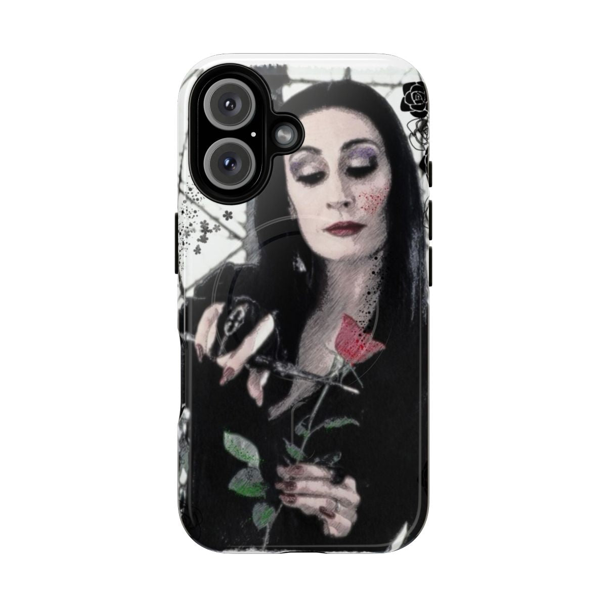 Mysterious Morticia Addams Inspired Protective Phone Case