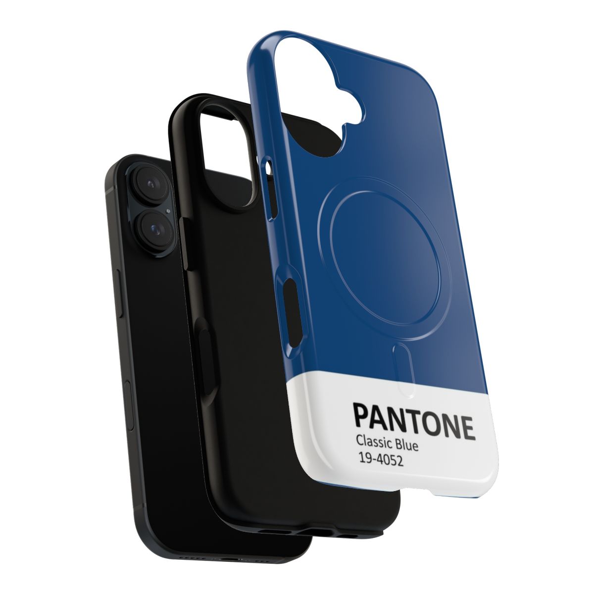 Magnetic tough phone case in Pantone Classic Blue color - Layers