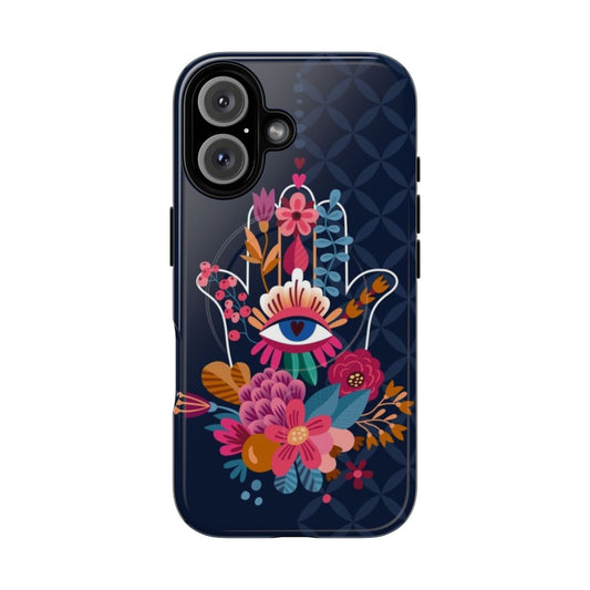 Stylish magnetic tough phone cases with hamsahand, hand of fatima, and other spiritual designs