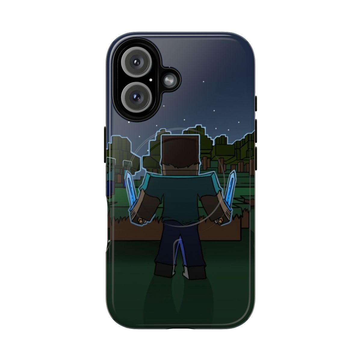 Minecraft Night Fighter-Inspired Magnetic Tough Phone Case