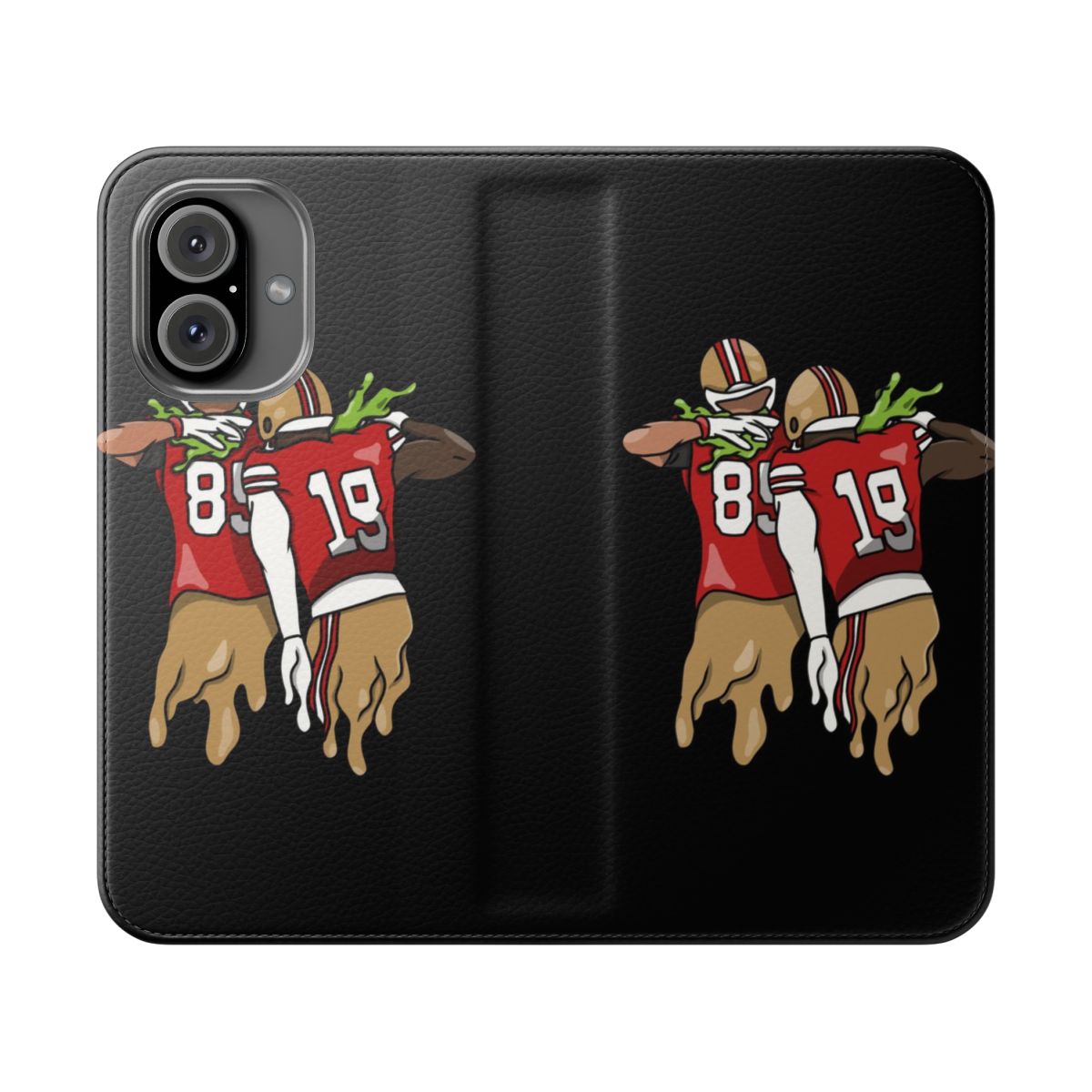 Slime-inspired flip cover phone case for San Francisco 49ers fans