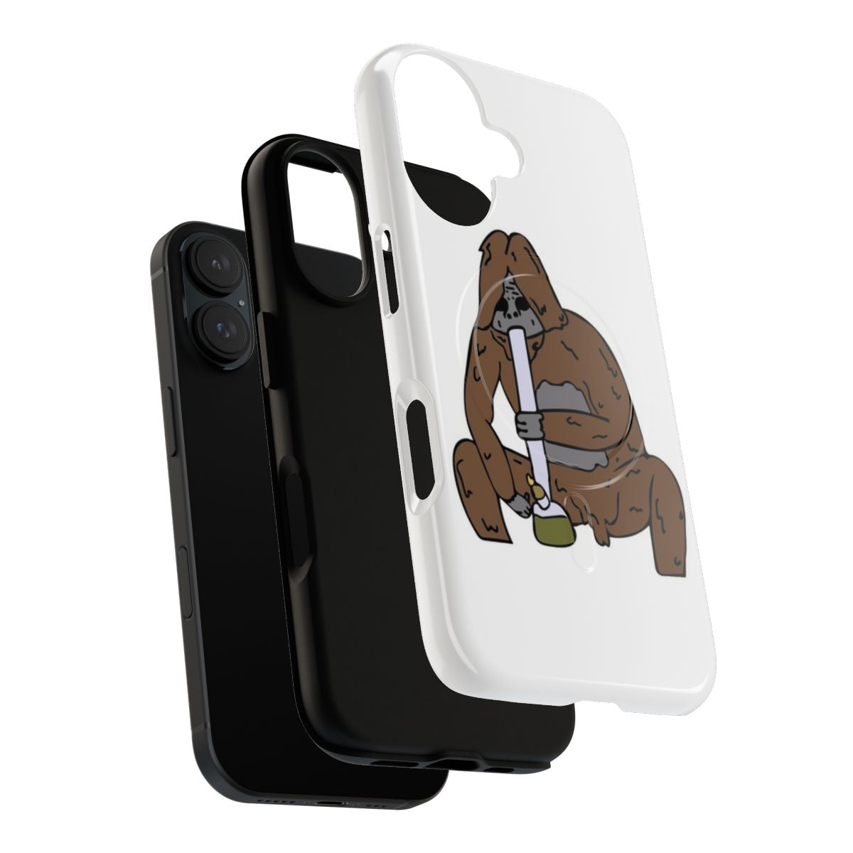 Magnetic tough phone case featuring Sassy the Sasquatch character from "The Big Lez Show" - Layers