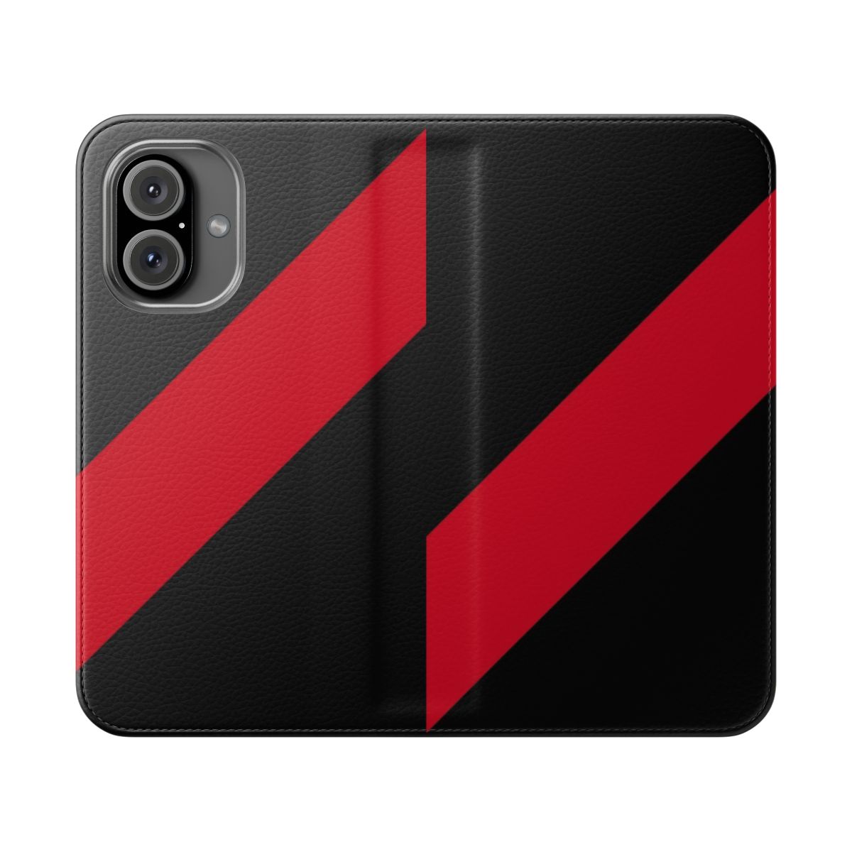 Red and black phone case with Essendon Bombers branding