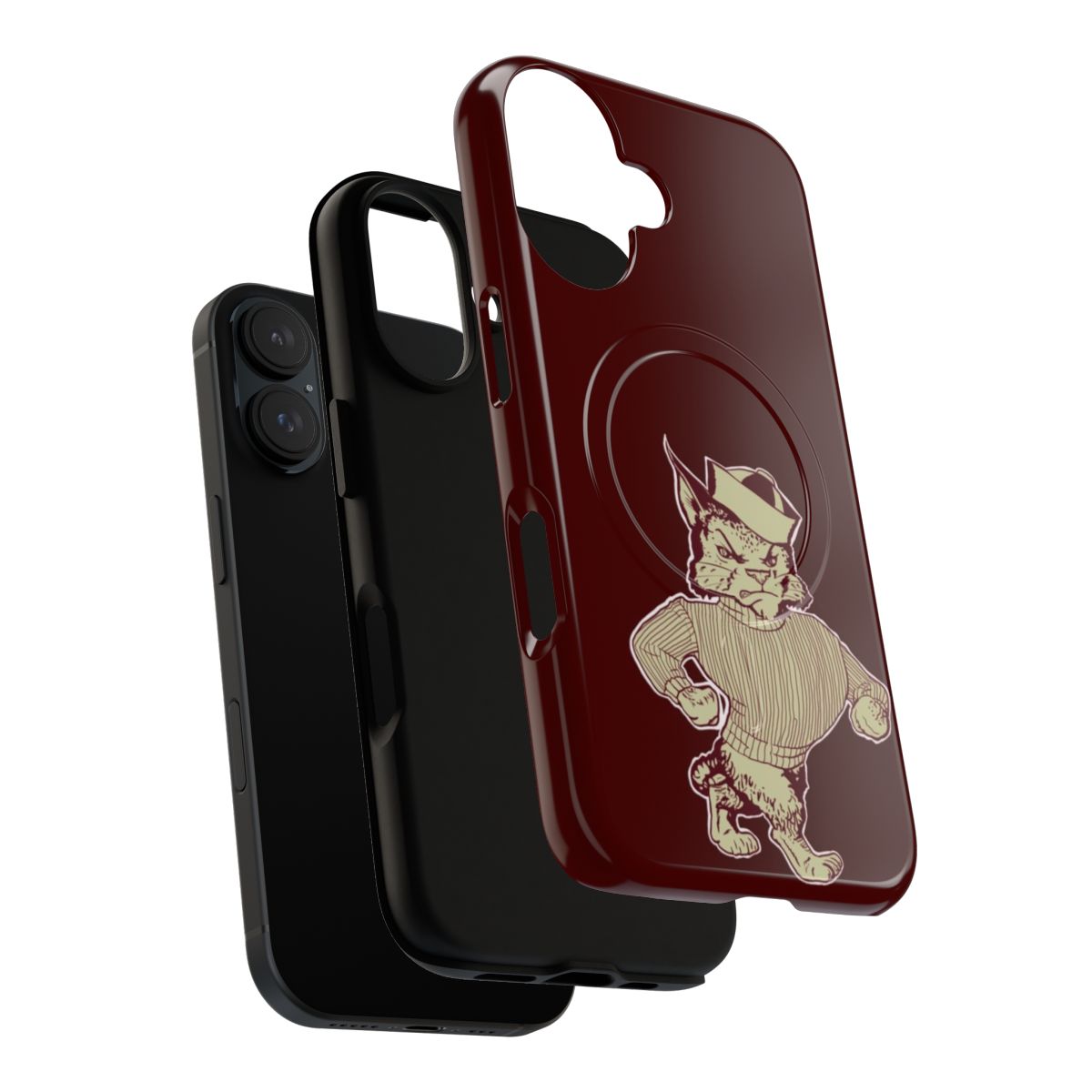 Retro-style magnetic tough phone case featuring the Texas State University logo - Layers