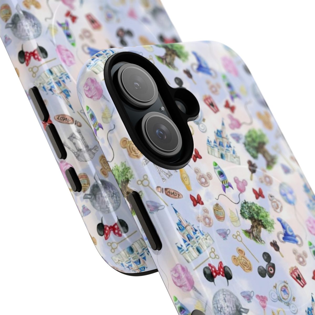 Magnetic tough phone case for Disney World and other theme park trips - Detail