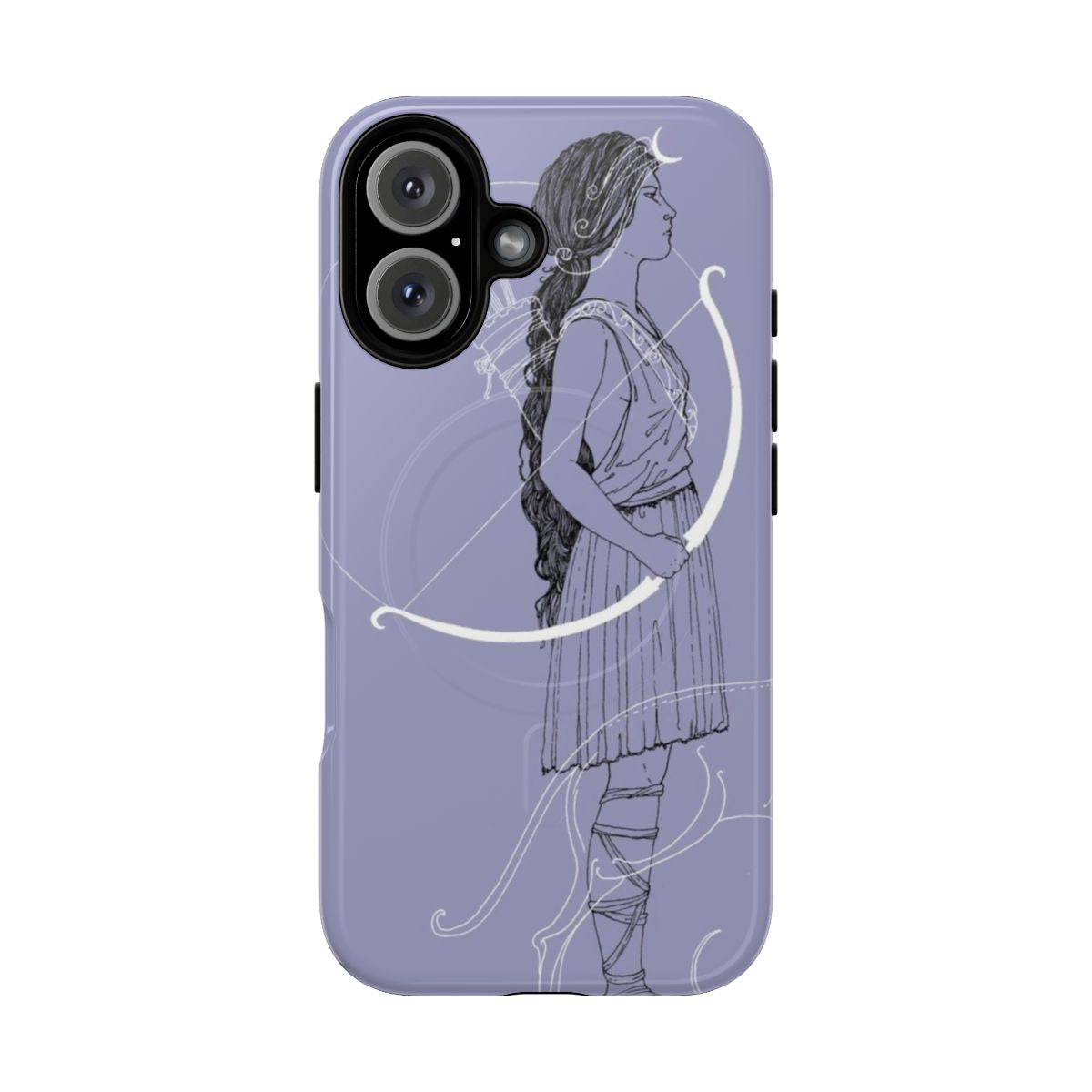 Artemis-inspired magnetic tough phone case with Greek mythology design