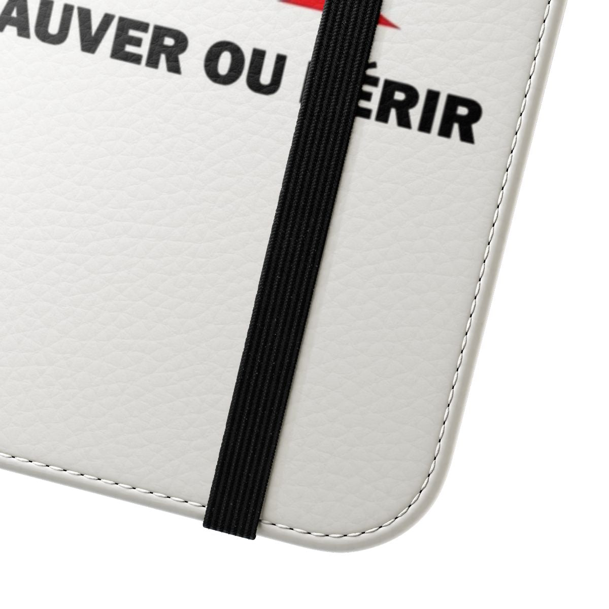 Protective Paris firefighter phone case with BSPP logo - Close Up