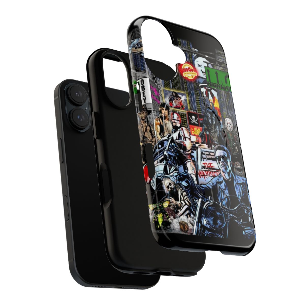 Retro 1980s-inspired magnetic tough phone case - Layers