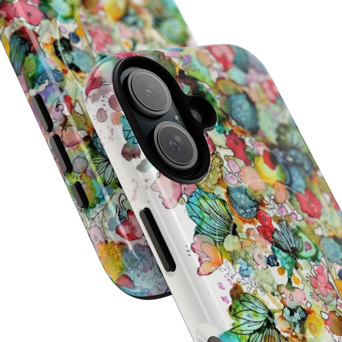 Beautifully designed floral and nature themed magnetic phone case - Detail