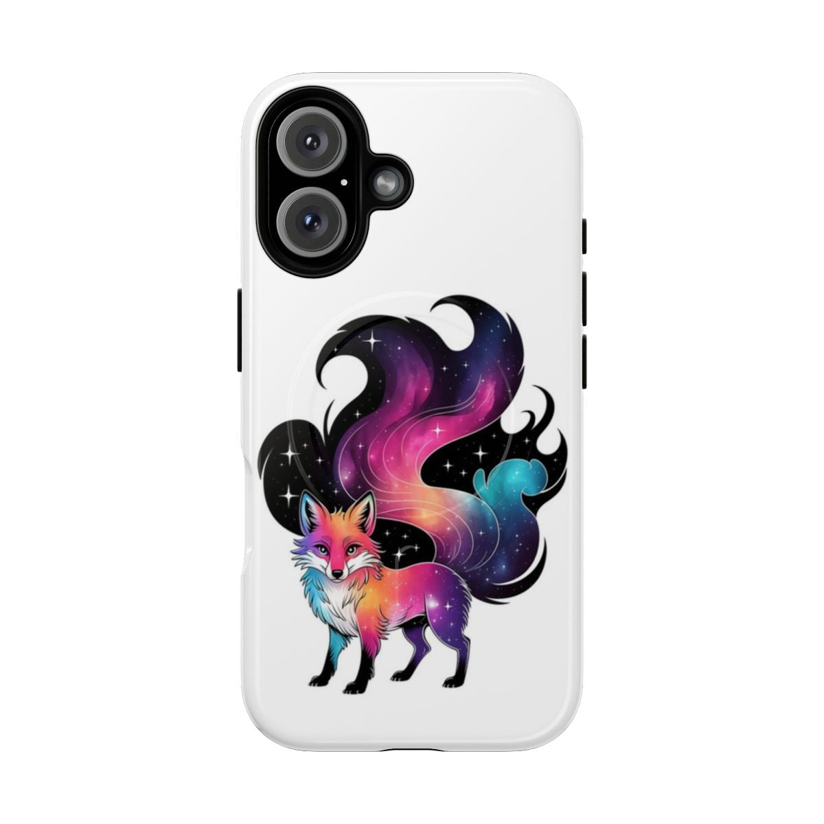 Nebula Fox Magnetic Tough Phone Case with cosmic, galaxy, and space design