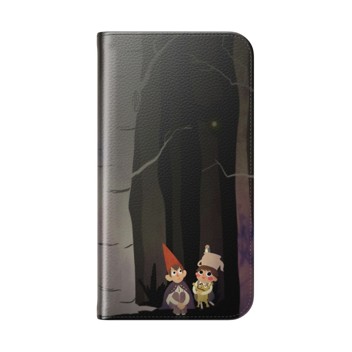 Whimsical phone case featuring characters and imagery from the animated series "Over the Garden Wall" - Folded Back